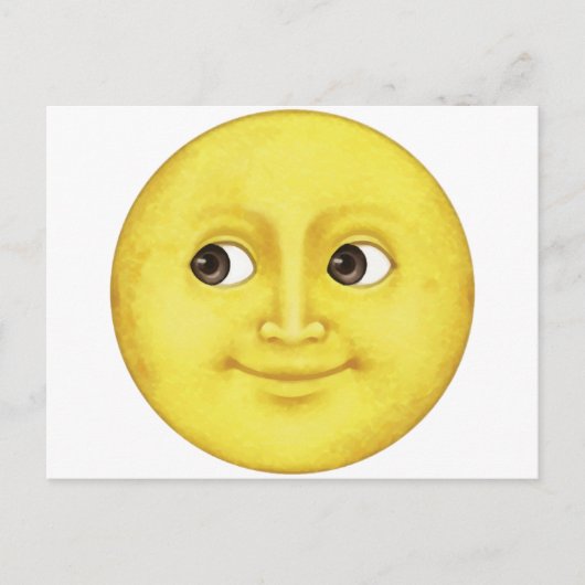 Gele maan - Emoji Briefkaart (Voorkant)