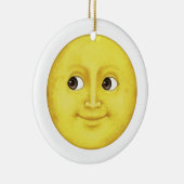 Gele maan - Emoji Keramisch Ornament (Rechts)