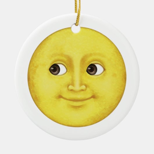 Gele maan - Emoji Keramisch Ornament (Voorkant)