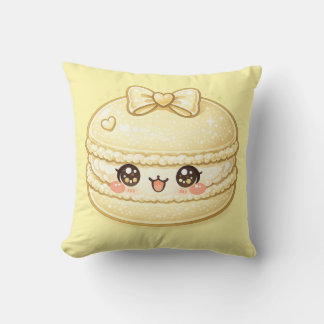 Gele Macaron Zoete Kawaii Kussen Kussenhoes
