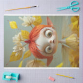 gele madeliefjes fee meisje decoupage tissuepapier (Craft)