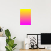 Gele magenta gradiënt poster (Thuiskantoor)