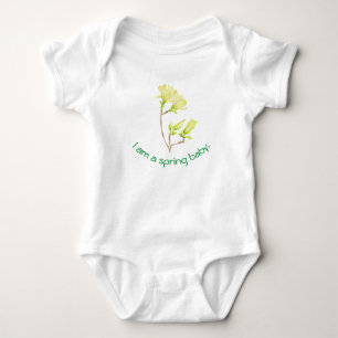 Gele Magnolias op een Baby-pak Romper