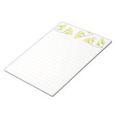 Gele Magnolia's op een groot Notitieblok (Schuin)