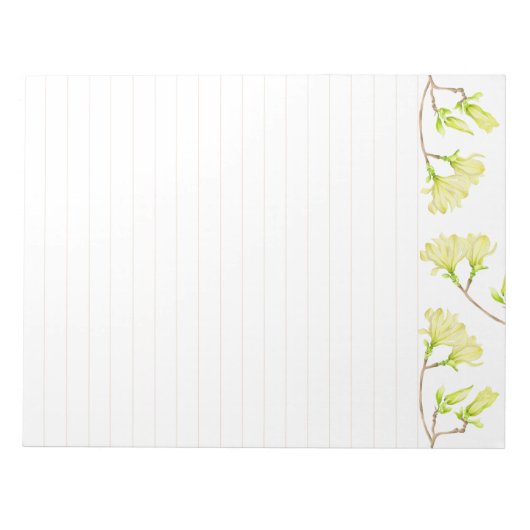 Gele Magnolia's op een groot Notitieblok (Voorkant)