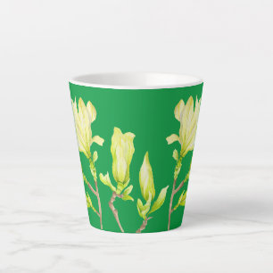 Gele Magnolias op een Kleine Latte Mok