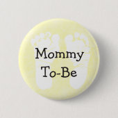 Gele mama-to-be Baby shower Button (Voorkant)