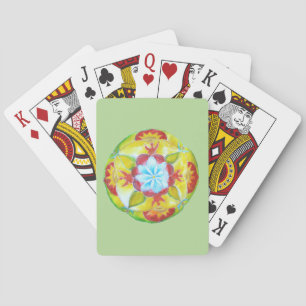 Gele mandala Bicycle® Poker Speelkaarten