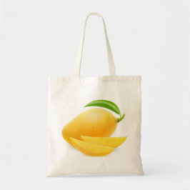 Gele mango knippen tote bag