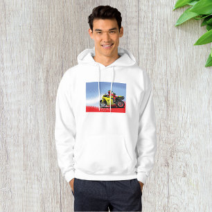 Gele Mannen motorfiets Hoodie
