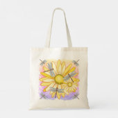 Gele Margriet Tote Bag (Achterkant)