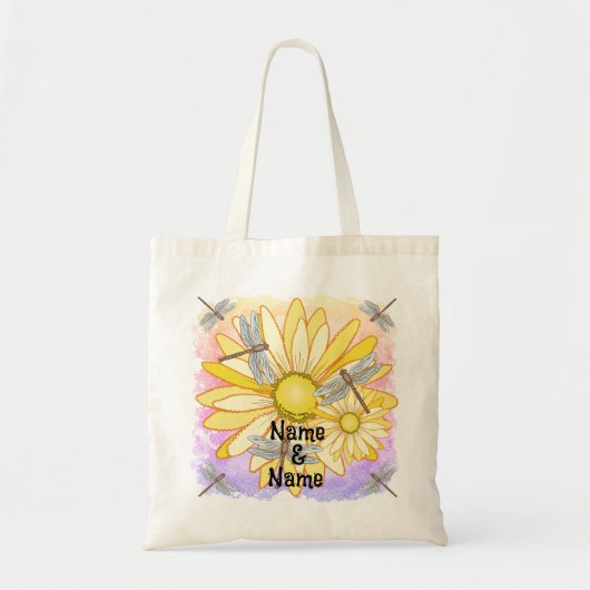 Gele Margriet Tote Bag (Voorkant)
