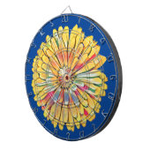 Gele marigolfbloem dartbord (Voorkant Rechts)
