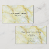 Gele marmer eenvoudige visitekaartjes (Voorkant / Achterkant)