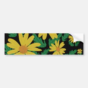 Gele melkbloemen met groene bladeren bumper sti bumpersticker