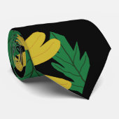 Gele melkbloemen met stropdas van groene bladeren (Opgerold)