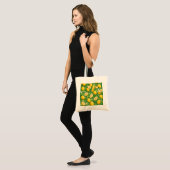 Gele Meloenschijfjes Botanisch Patroon Tote Bag (Voorkant (model))