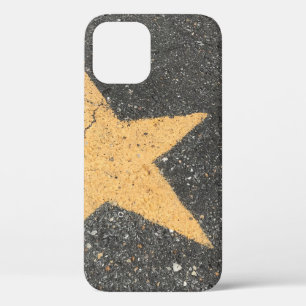 Gele met sterren bedrukte beweging iPhone 12 hoesje