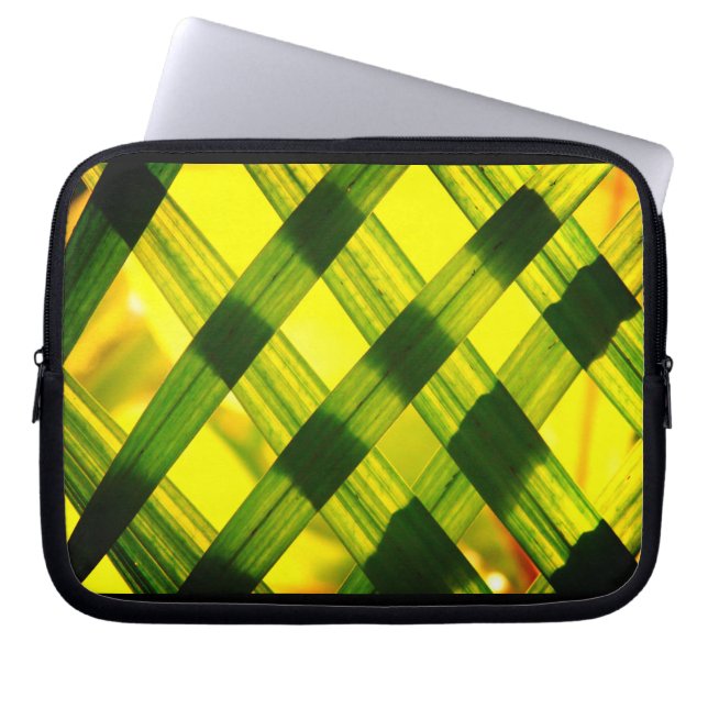Gele minnaar laptop sleeve (Voorkant)