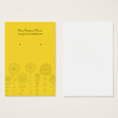 Gele modderbloemen - Aangepaste draagkaart Visitekaartje (Voorkant /achterkant)