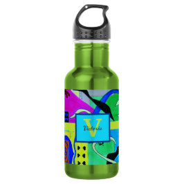 Gele Mode Abstracte inspiratie uit Matisse Waterfles