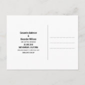 Gele Modern Polka Dots sparen de Datum Aankondigingskaart (Achterkant)