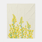 Gele moderne citrien bloei fleece deken (Voorkant)