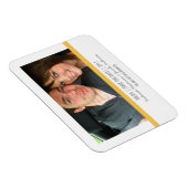 Gele Moderne Foto sparen de Magnet van de Datum Magneet (Rechterzijde)