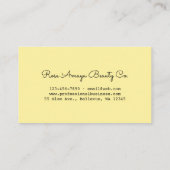 Gele Moderne Manuscript Typografie Dank u Visitekaartje (Achterkant)