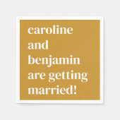 Gele moderne, minimalistische weddenschappen op ma servet (Voorkant)