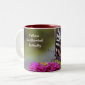Gele moerstaart, vlinder tweekleurige koffiemok (Voorkant links)