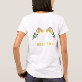 Gele Morning Star Flowers & Quote T-shirt (Achterkant)