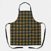 Gele mosterd Buffalo Plaid geruit patroon Schort (Voorkant)