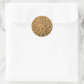 Gele mosterdzaden ronde sticker (Tas)