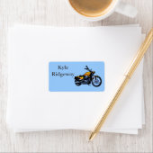 Gele Motorfiets naam label (Insitu)