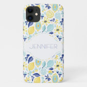 Gele Munt Groen en Blauw Gepersonaliseerd Case-Mate iPhone Case (Achterkant)