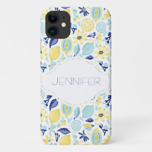 Gele Munt Groen en Blauw Gepersonaliseerd iPhone 11 Hoesje