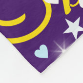 Gele Naam, Gesplatteerde Schattigee Harten en Ster Fleece Deken (Hoek)