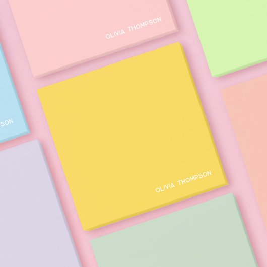 Gele naam Sticky Post-it® Notes