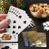 Gele najaarstructuur pokerkaarten (Insitu)