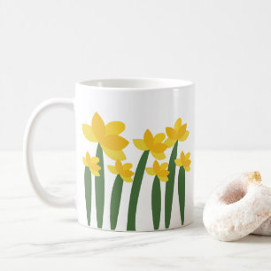Gele narcis bloem koffiemok