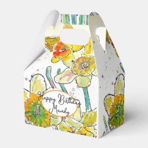Gele narcis Daffodils bloem Verjaardag Vrouwen Bedankdoosjes