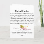 Gele narcis Neko Kaart (Achterkant)