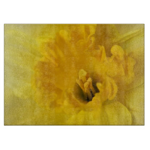 gele narcis snijplank