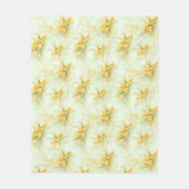 gele narcissen bloemenbloem fleece deken (Voorkant)