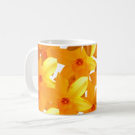 Gele Narcissen Bloemige Klassieke Mok (Voorkant links)