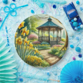 Gele narcissen en Gazebo Paper Bord (Feest)