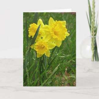 Gele narcissen kaart