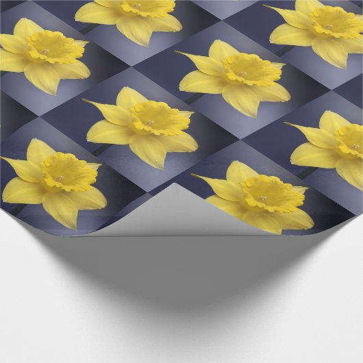 Gele Narcissus Bloemen waterverf Cadeaupapier (Hoek)
