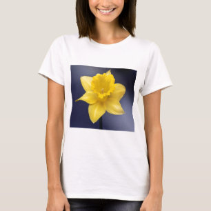 Gele Narcissus Bloemen waterverf T-shirt